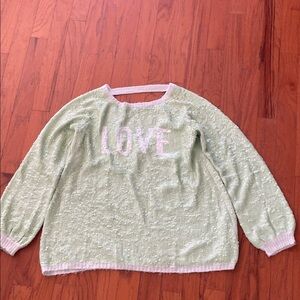 Wildfox Green 'Love' Sweater